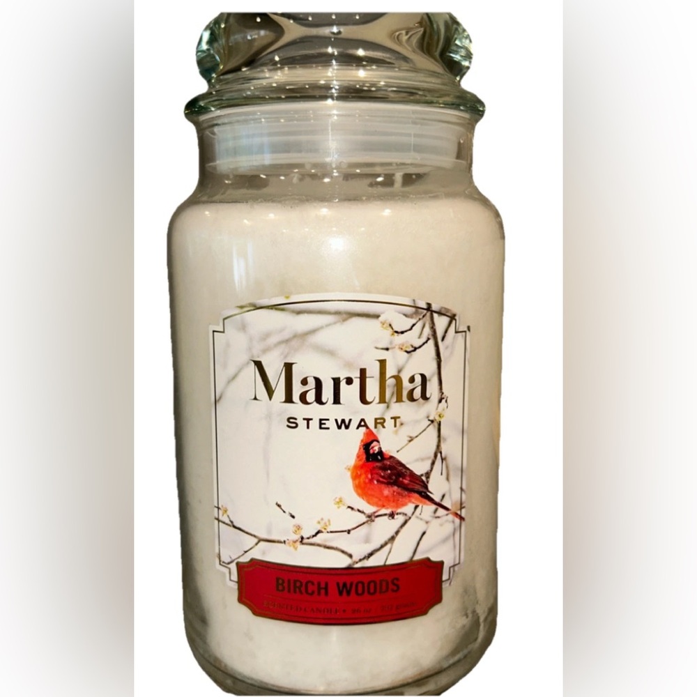 Martha Stewart 26 oz. Jar 2 Wick Candle Birch Woods Christmas Holiday